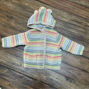 Gap | Striped Bear Sweater Jacket